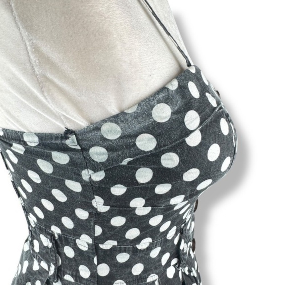 Deb Y2K Party Dress Size Medium Polka Dot Twee Pin Up Retro Feminine Vintage - Picture 7 of 16